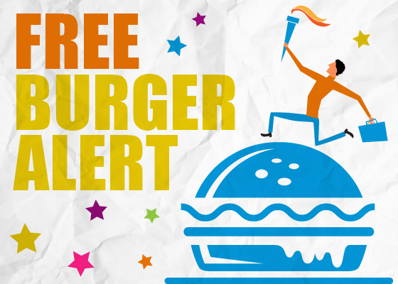 free burger alert bbq